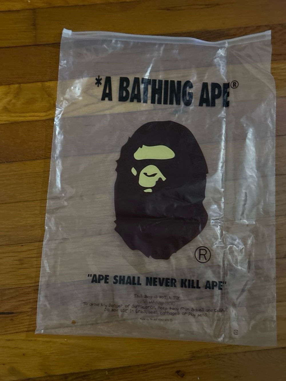& Other Stories Clear Bag with Brown Ape Logo and Lime Accents